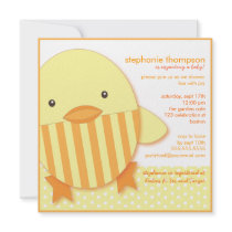 Yellow Ducky Neutral Baby Shower Invitation