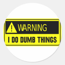 YELLOW DUMB STICKERS