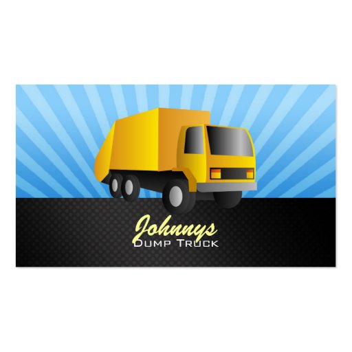 Yellow Dump Truck Business Cards Zazzle