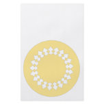 Yellow Elegant Round Design. Art Deco Style. Full Color Flyer