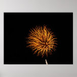 Yellow Fireworks Poster