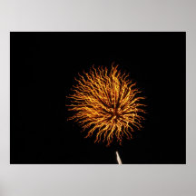 Yellow Fireworks Poster