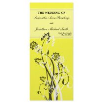 Yellow Floral Wedding Program