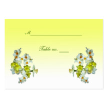 Yellow Floral Wedding Table Place Card Business Card Templates