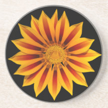 yellow flower coaster