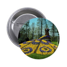 yellow Flower peacock, Mainau flowers Pins