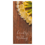 Yellow Flowers and Pearls Country Wedding Program Custom Rack Cards