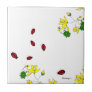 Yellow Flowers and Six Little Ladybugs Tile