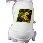 Yellow Flowers. Bidens. On Cream. Dog T Shirt