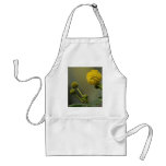 Yellow Flowers In Green Grass Macro Image aprons