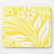 yellow flowers mouse mats