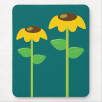 Yellow Flowers Mouse Pads