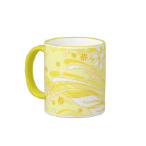 yellow flowers coffee mug