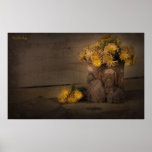yellow flowers poster