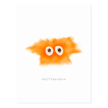Yellow Fluffball Critter Postcards