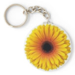 YELLOW GERBERA KEYCHAINS