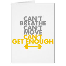 Yellow "Get Enough" Greeting Cards