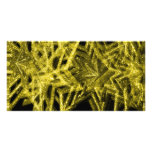 YELLOW GLITTER STARS SHINING PHOTOGRAPHY DIGITAL W PERSONALISED PHOTO CARD