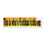 YELLOW GODDESS bumper stickers