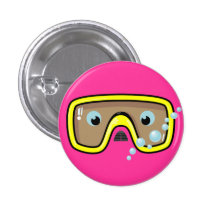 Yellow Goggles Pinback Buttons