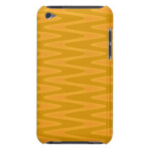 Yellow Gold Zigzag Pattern Barely There iPod Covers
