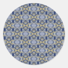 Yellow Grass Seamless Illusion Round Sticker