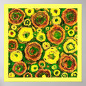 Yellow & Green Flowers  Poster posters