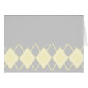 yellow grey argyle cards