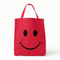 Yellow Happy Face Canvas Bags