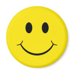 Yellow Happy Face Magnet