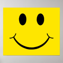 Yellow Happy Face Poster