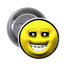 Yellow happy smiley button