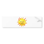 Yellow happy sun smiley face bumper stickers