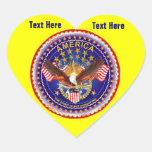 Yellow Heart Stickers
