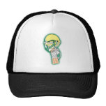 yellow helmet winner mesh hat