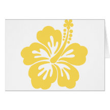 yellow hibiscus flower 11 greeting card