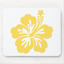 yellow hibiscus flower 11 mousepads