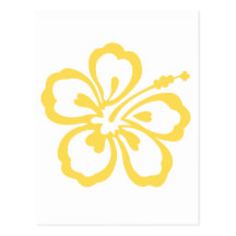 yellow hibiscus flower 12 postcards