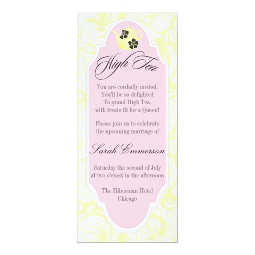 bridal tea invitations uk yellow high tea bridal shower invitation zazzle bridal tea invitations uk yellow high tea bridal shower invitation zazzle