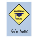 Yellow Highway Sign Graduation High School Announcements