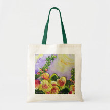 Yellow Hollyhocks Canvas Tote Bag