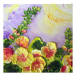 Yellow Hollyhocks Party Invitation