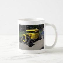 Yellow Hot Rod Coffee Mugs