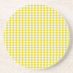 Yellow Houndstooth Beverage Coaster