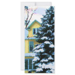 Yellow House in Snow rack cards