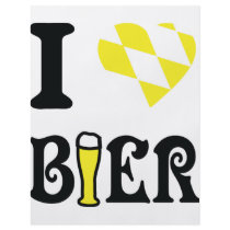 yellow I love Bier icon Flyer Design