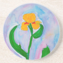 Yellow Iris Coaster