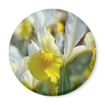 YELLOW IRIS FLOWERS Magnet Gifts Floral Magnets