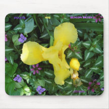 YELLOW IRIS MOUSE PAD