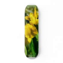 Yellow Japanese Irises Skateboards